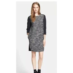 Vince Tweed Wool Blend Textured Shift Dress Size Large